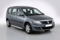 Renault Logan MCV 2005-2013 Side Steps Line (2 pcs, Aluminum) photo 1