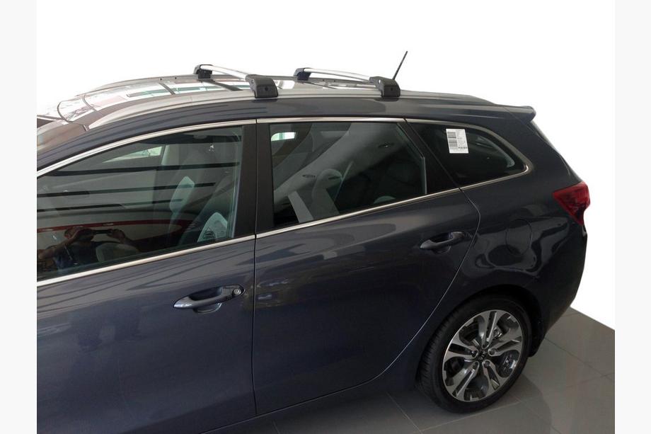 Kia Ceed 2012-2018 Roof rack (cross bars) for integrated roof rails lockable WingCarrier V2 (2 pcs) Black Image