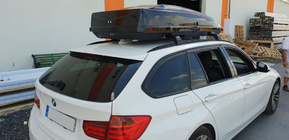 BMW 5 Series F10/F11 2010–2016 Roof rack (cross bars) for integrated roof rails lockable WingCarrier V2 (2 pcs) Black photo 19