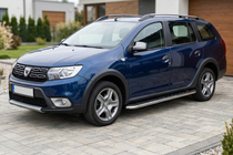 Renault Logan MCV 2013-2022 Side Steps Maydos V1 (2 pcs, Aluminum & Stainless Steel) photo 1