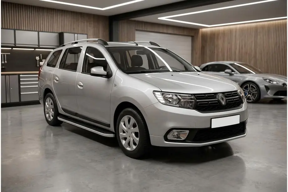 Renault Logan MCV 2013-2022 Side Steps Tayga Grey (2 pcs, Aluminum) Image
