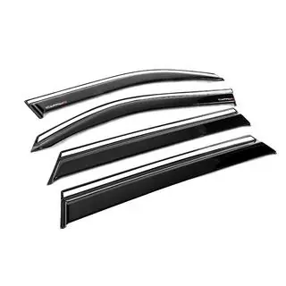 Window wind deflectors with chrome trim EuroCap (set of 4) photo 4
