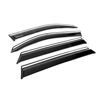 Window wind deflectors with chrome trim EuroCap (set of 4) photo 4