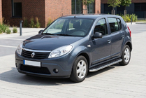 Dacia Sandero 2007-2013 Side Steps Maydos V1 (2 pcs, Aluminum & Stainless Steel) photo 1