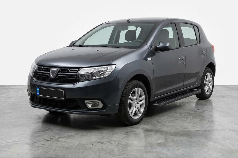 Renault Sandero 2013-2022 Side Steps Allmond Black (2 pcs, Aluminum) Image
