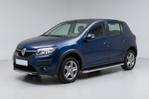 Renault Sandero 2013-2022 Side Steps Maydos V1 (2 pcs, Aluminum & Stainless Steel) photo 1