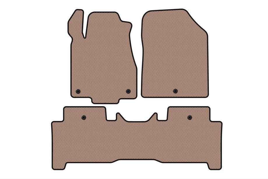 Acura MDX 2007-2013 Rubber floor mats Carsuit (2 rows, beige) Image