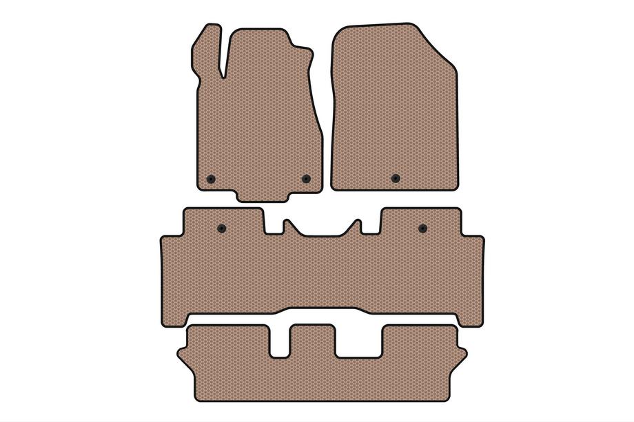 Acura MDX 2007-2013 Rubber floor mats Carsuit (3 rows, beige) Image