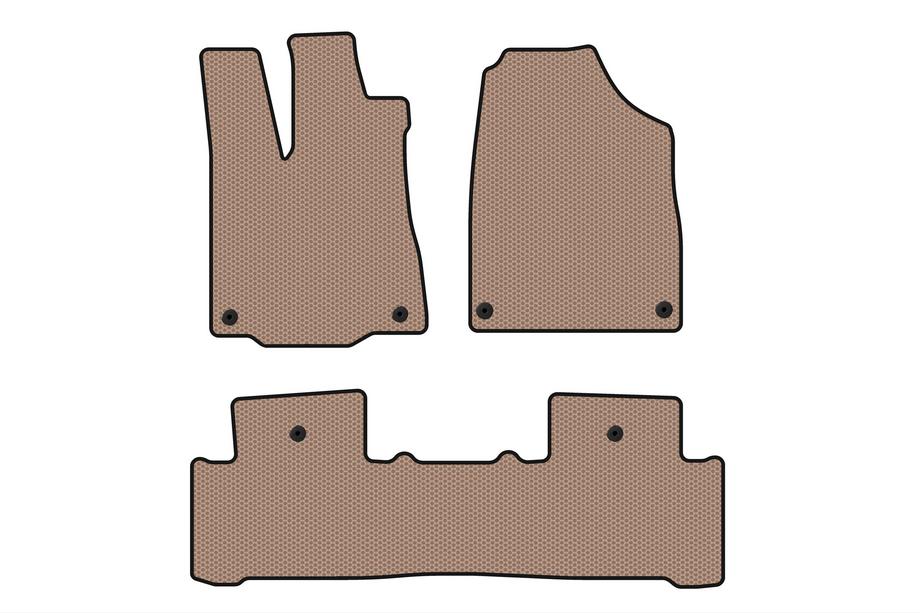 Acura MDX 2013-2020 Rubber floor mats Carsuit (2 rows, beige) Image