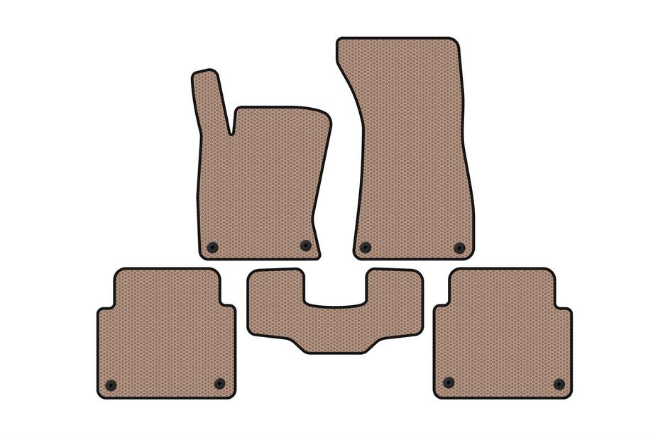 Audi A8 2002-2009 Rubber Floor Mats Carsuit (Short, Beige) Image