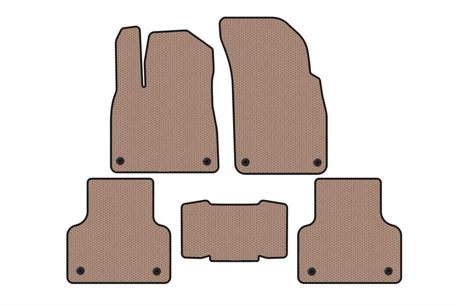 Audi Q8 2018- Rubber Floor Mats Carsuit (Beige) Photo 1