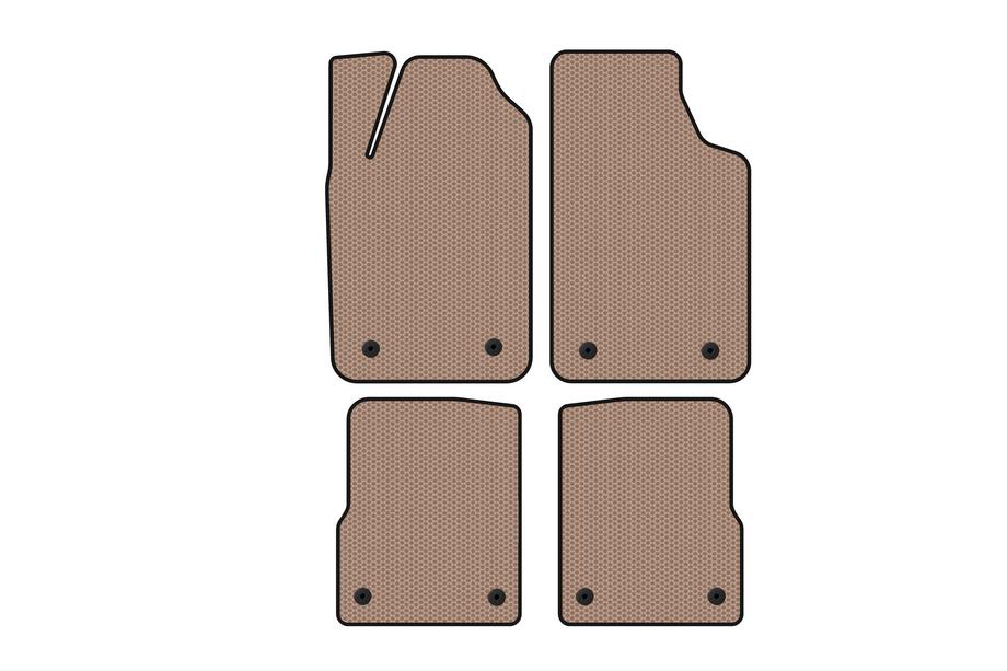 Audi A2 1999-2005 Rubber Floor Mats Carsuit (HB, Beige) Image