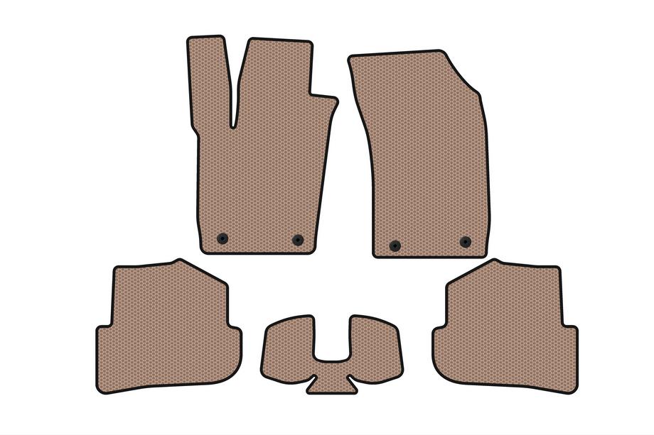 Audi A1 2010-2018 Rubber floor mats Carsuit (HB, 3-door, beige) Image