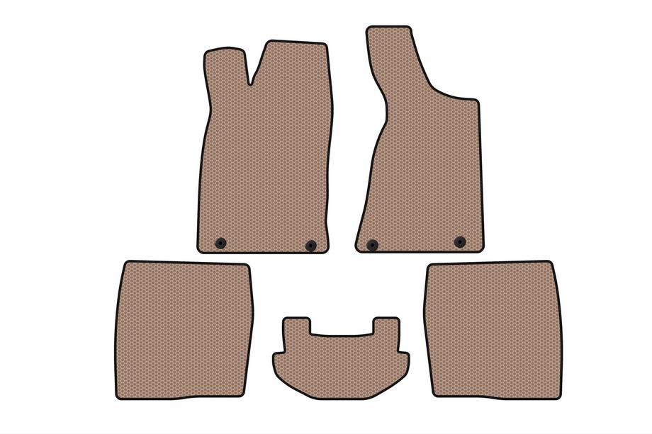 Audi 80/90 1987-1996 Rubber floor mats Carsuit (1987-1991, Sedan, beige) Image