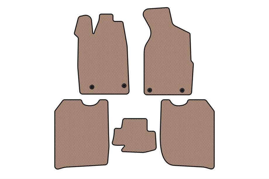 Audi 100 C3 1988-1991 Rubber floor mats Carsuit (1982-1988, Sedan, beige) Photo 1