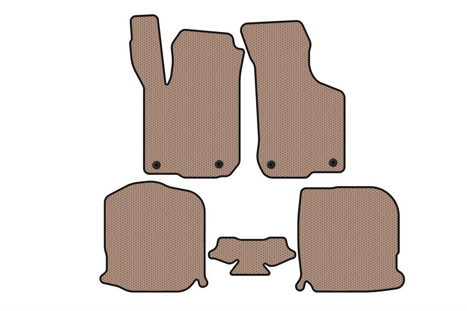 Audi A3 1996-2003 Rubber floor mats Carsuit (HB, 3-door, beige) Image