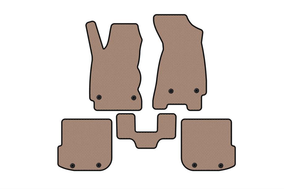 Audi A4 B5 1994–2001 Rubber floor mats Carsuit (Avant, beige) Image