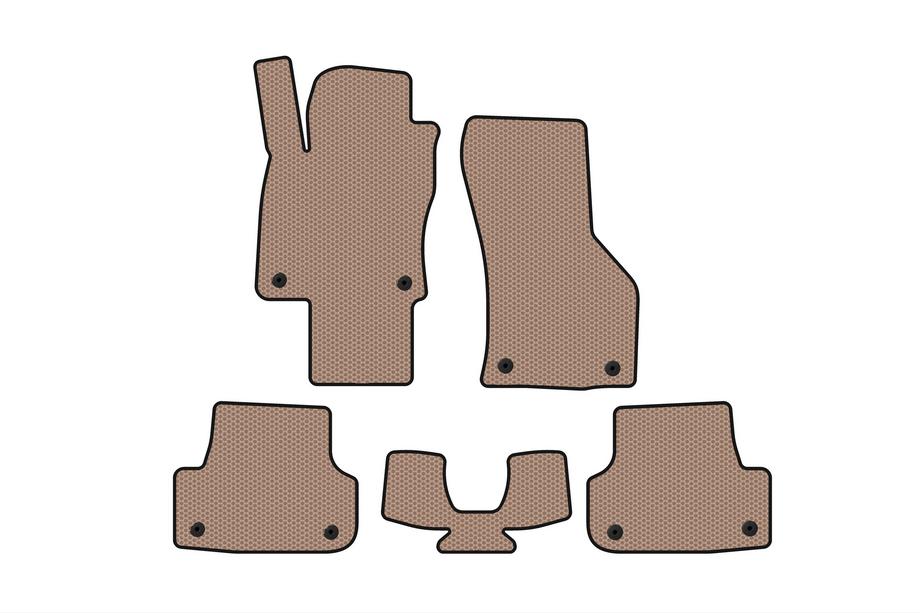 Audi A3 2012-2020 Rubber floor mats Carsuit (for E-tron, Sportback, beige) Image