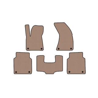 Rubber Floor Mats Carsuit (Long, Beige) Audi A8 2010-2018 photo 1
