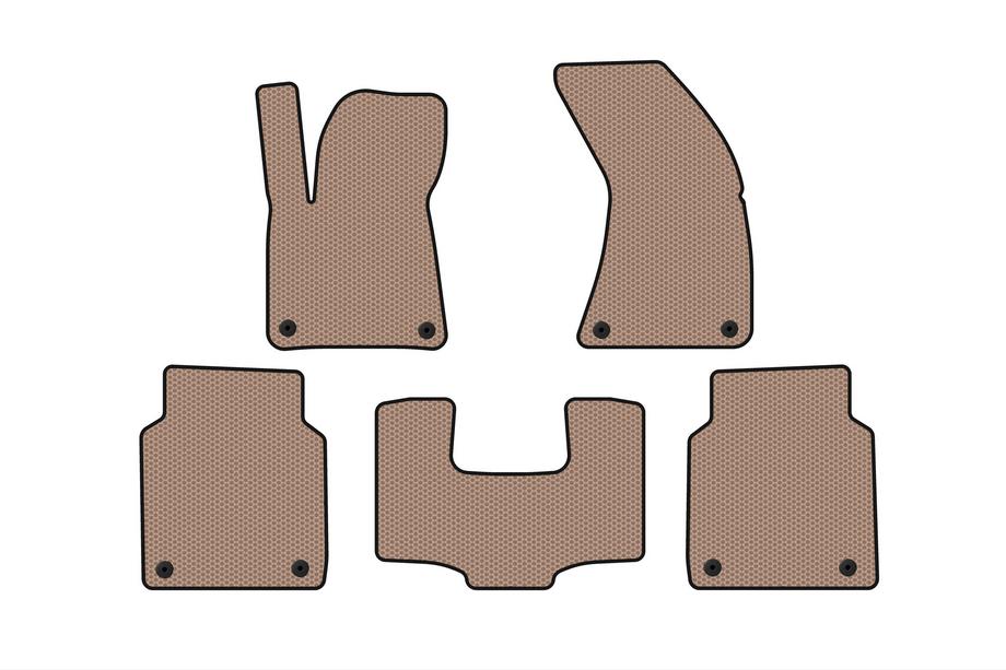 Audi A8 2010-2018 Rubber Floor Mats Carsuit (Long, Beige) Image