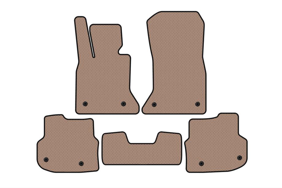 BMW 5 Series F10/F11 2010–2016 Rubber Floor Mats Carsuit 2010-2013 (Beige) Photo 1