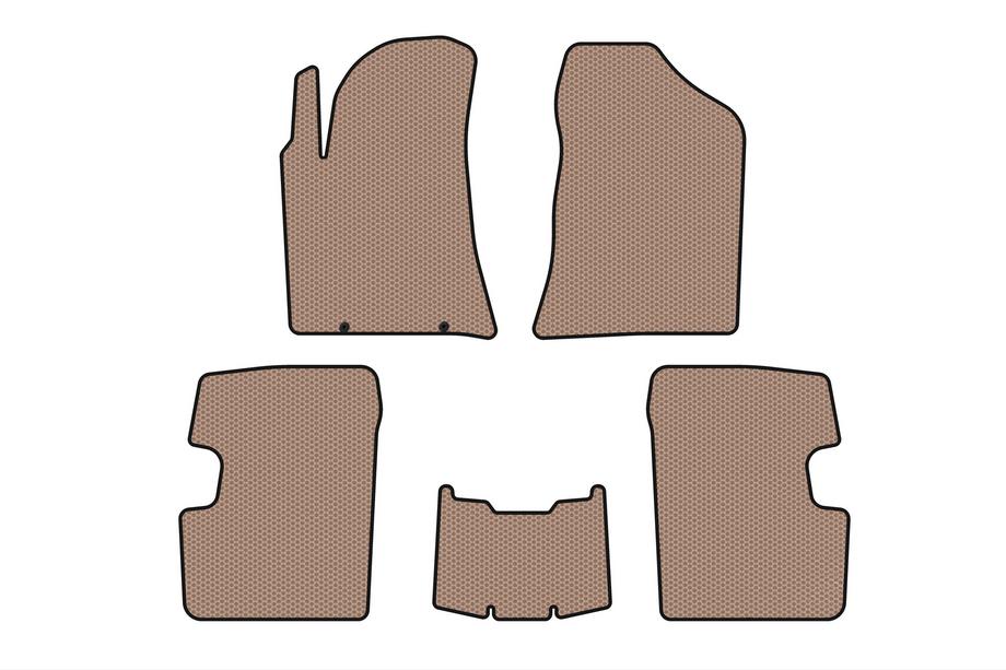 BYD F3 2013-2015 Rubber floor mats Carsuit (SD, beige) Image