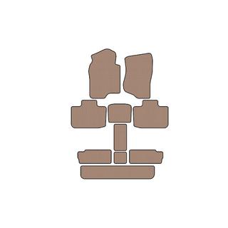 Rubber floor mats Carsuit (3 rows, beige) Cadillac Escalade 2007-2014 photo 1