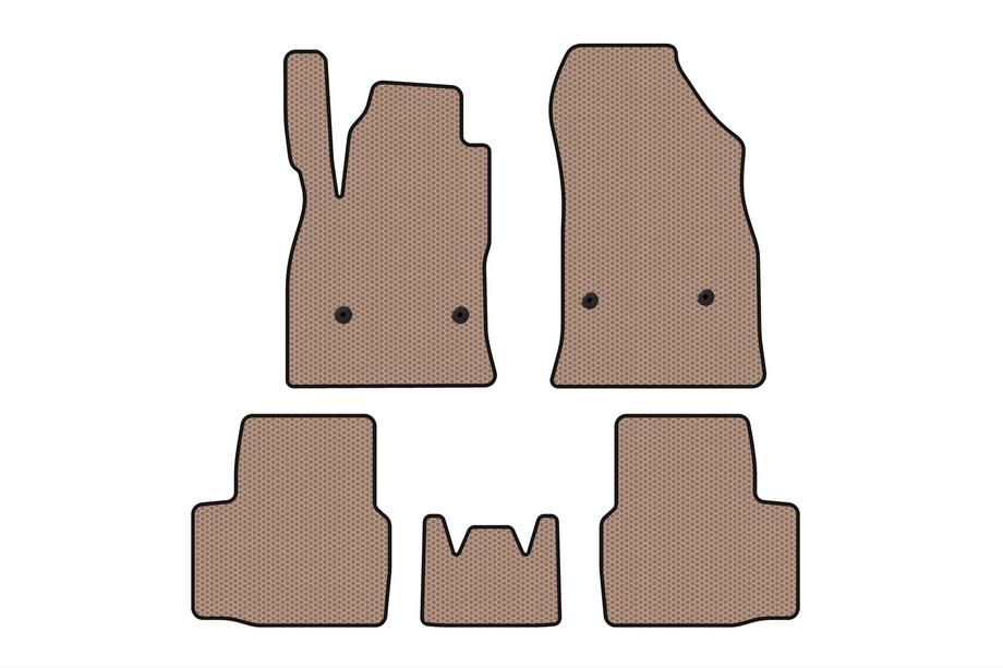 Chevrolet Cruze 2016-2019 Rubber floor mats Carsuit (SD, beige) Image