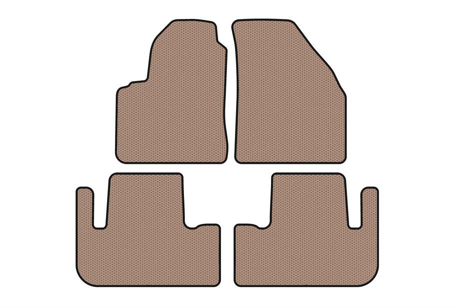 Chevrolet Tacuma/Rezzo 2000-2008 Rubber Floor Mats Carsuit (Beige) Image