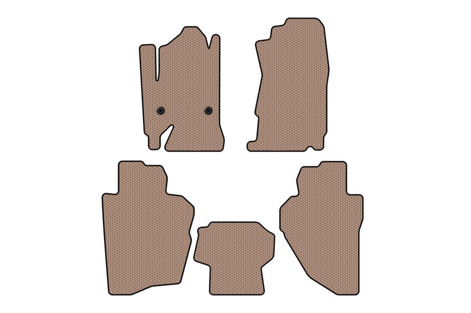 Chevrolet Silverado 2013-2019 Rubber Floor Mats Carsuit (Beige) Image