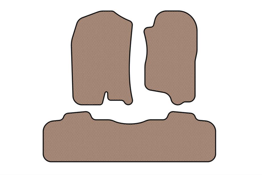 Chevrolet Tahoe 2007-2014 Rubber Floor Mats Carsuit (2 Rows, 2007-2014, Beige) Image