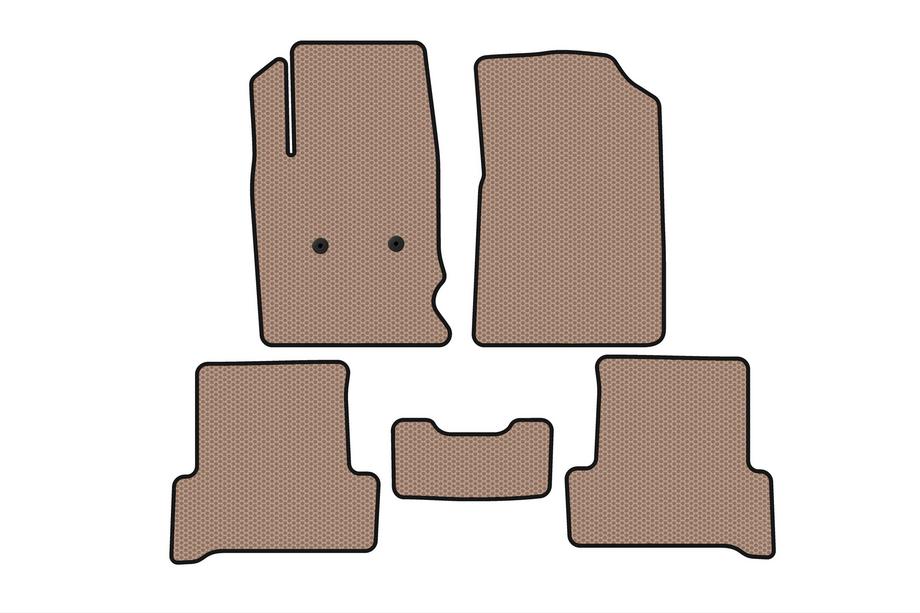 Chevrolet Colorado 2012–2022 2012-2022 Rubber Floor Mats Carsuit (Beige) Image