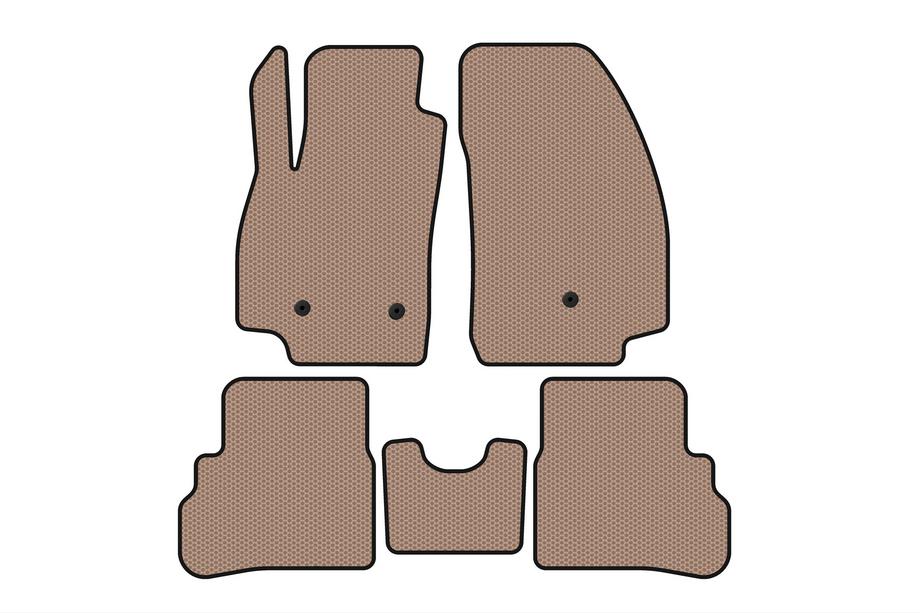 Chevrolet Spark 2015-2023 Rubber floor mats Carsuit (2018-2023, beige) Image