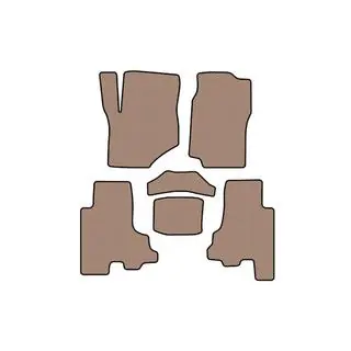 Rubber Floor Mats Carsuit (Beige)