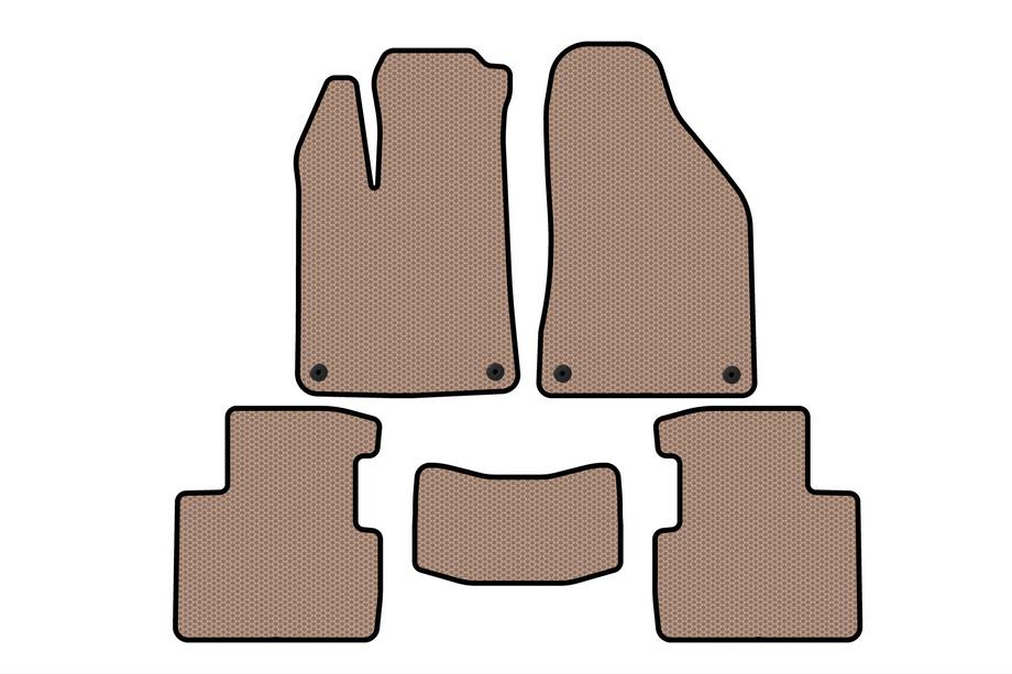 Chrysler 200 II 2014-2017 Rubber floor mats Carsuit (SD, beige) Image