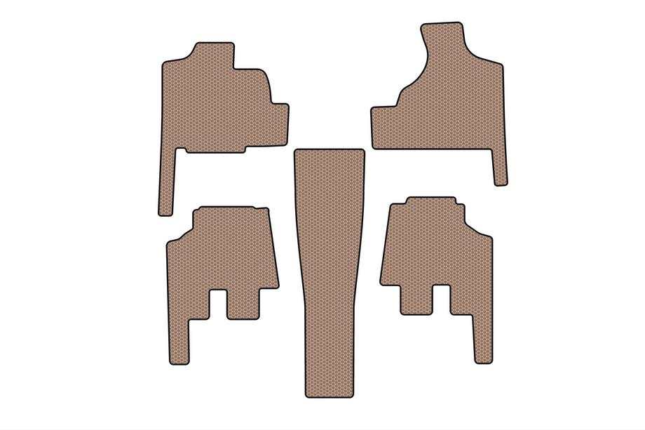 Chrysler Voyager 2001-2007 Rubber floor mats Carsuit (for Grand Voyager, automatic, beige) Image