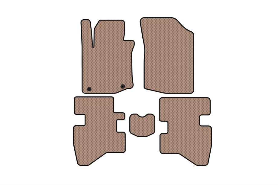 Citroen C-1 2005-2014 Rubber Floor Mats Carsuit (HB, Beige) Image