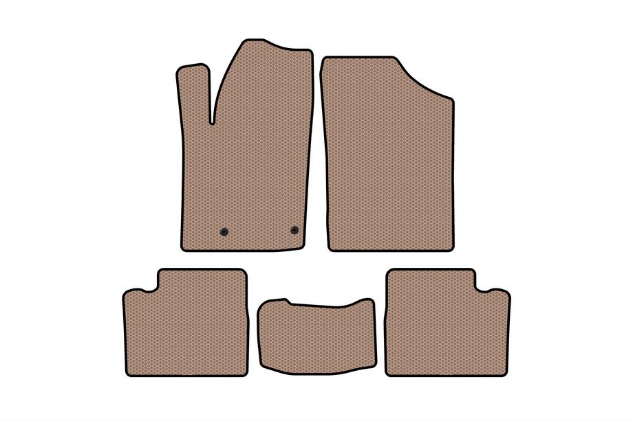 Citroen Berlingo 1996-2008 Rubber Floor Mats Carsuit (Beige) Image