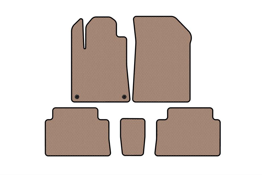 Citroen C-5 2001-2008 Rubber Floor Mats Carsuit (Beige) Image