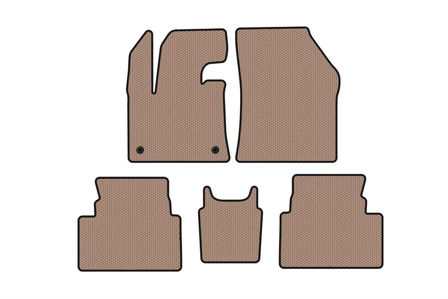 Citroen C5 Aircross 2017-2025 Rubber floor mats Carsuit (Floor-mounted accelerator, beige) Image