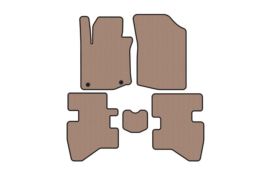 Citroen C-1 2014-2021 Rubber Floor Mats Carsuit (HB, Beige) Image