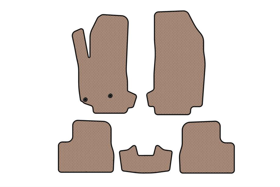 Citroen DS-3 2009-2016 Rubber Floor Mats Carsuit V-2 (Beige) Photo 1