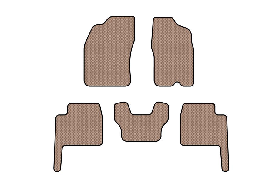 Dodge Durango 2004-2009 Rubber Floor Mats Carsuit (Beige) Photo 1