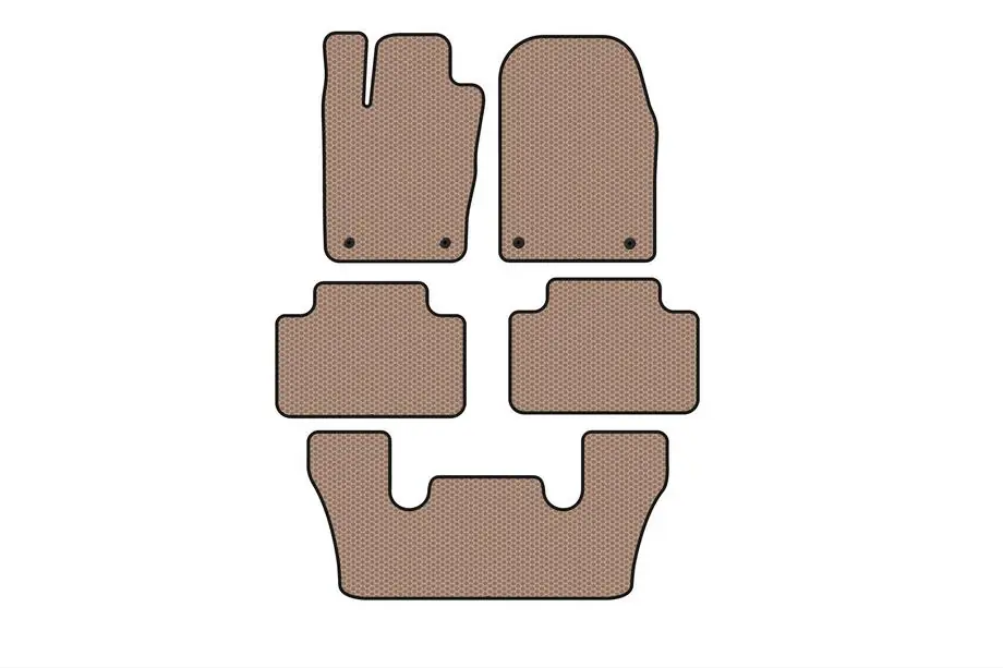 Dodge Durango 2010- Rubber floor mats Carsuit (3 rows, beige) Image