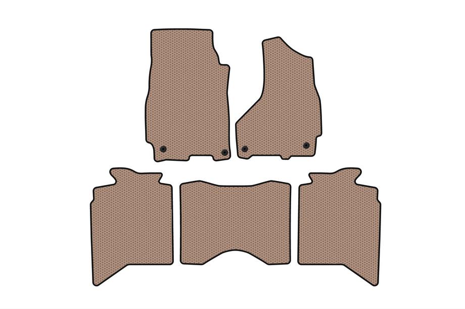 Dodge RAM (DS/DJ/D2) 2009–2024 Rubber floor mats Carsuit (2013+, 5-seater, beige) Image