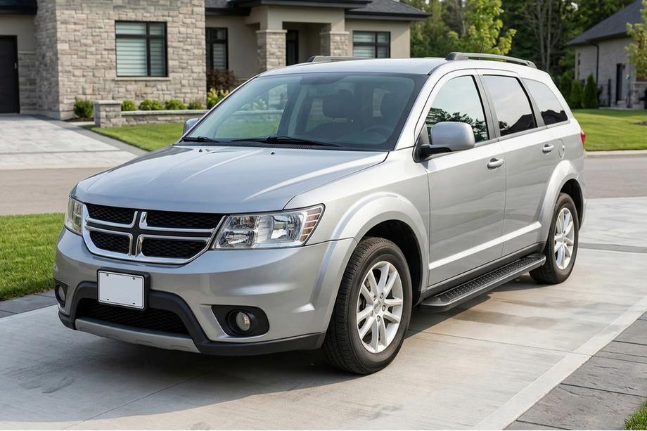 Dodge Journey 2008-2020 Side Steps Allmond Black (2 pcs, Aluminum) Image