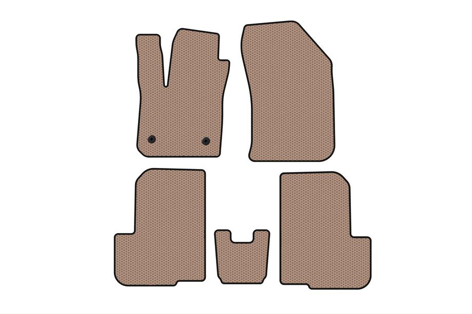 Dacia Lodgy 2012-2022 Rubber floor mats Carsuit (2 rows, 7-seater, beige) Image