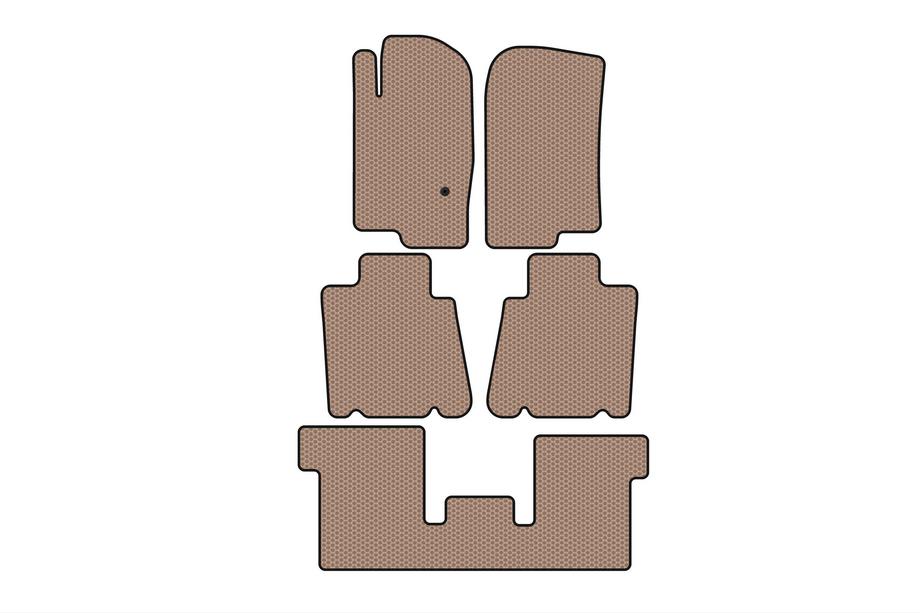 Ford Explorer 2001-2005 Rubber floor mats Carsuit (3 rows, beige) Image