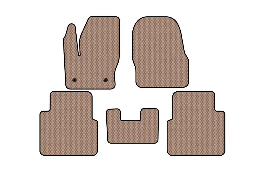 Ford Connect 2014-2021 Rubber Floor Mats Carsuit (Beige) Image