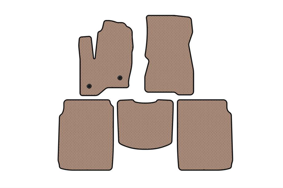 Ford Flex 2009-2019 Rubber floor mats Carsuit (2 rows, 2013-2019, Beige) Image